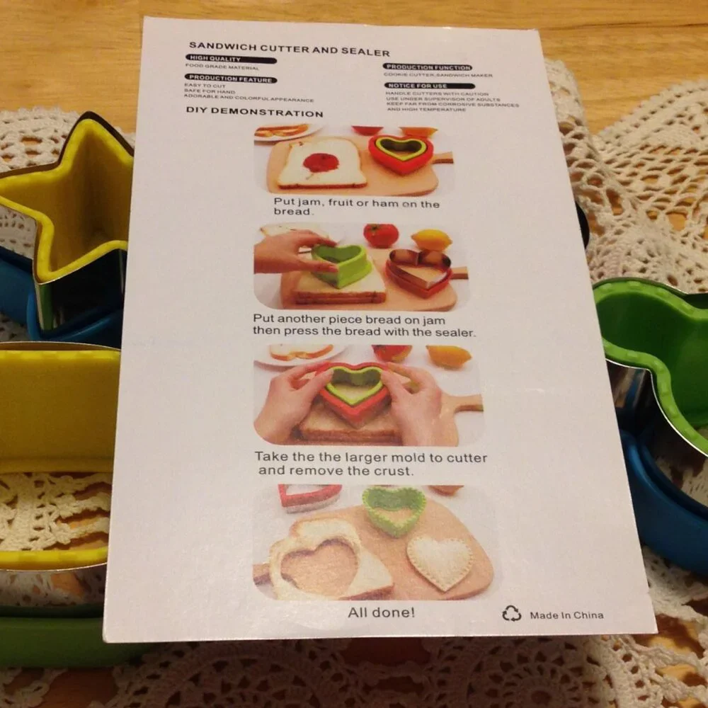DIY Sandwich, bread cutter and sealer for kids